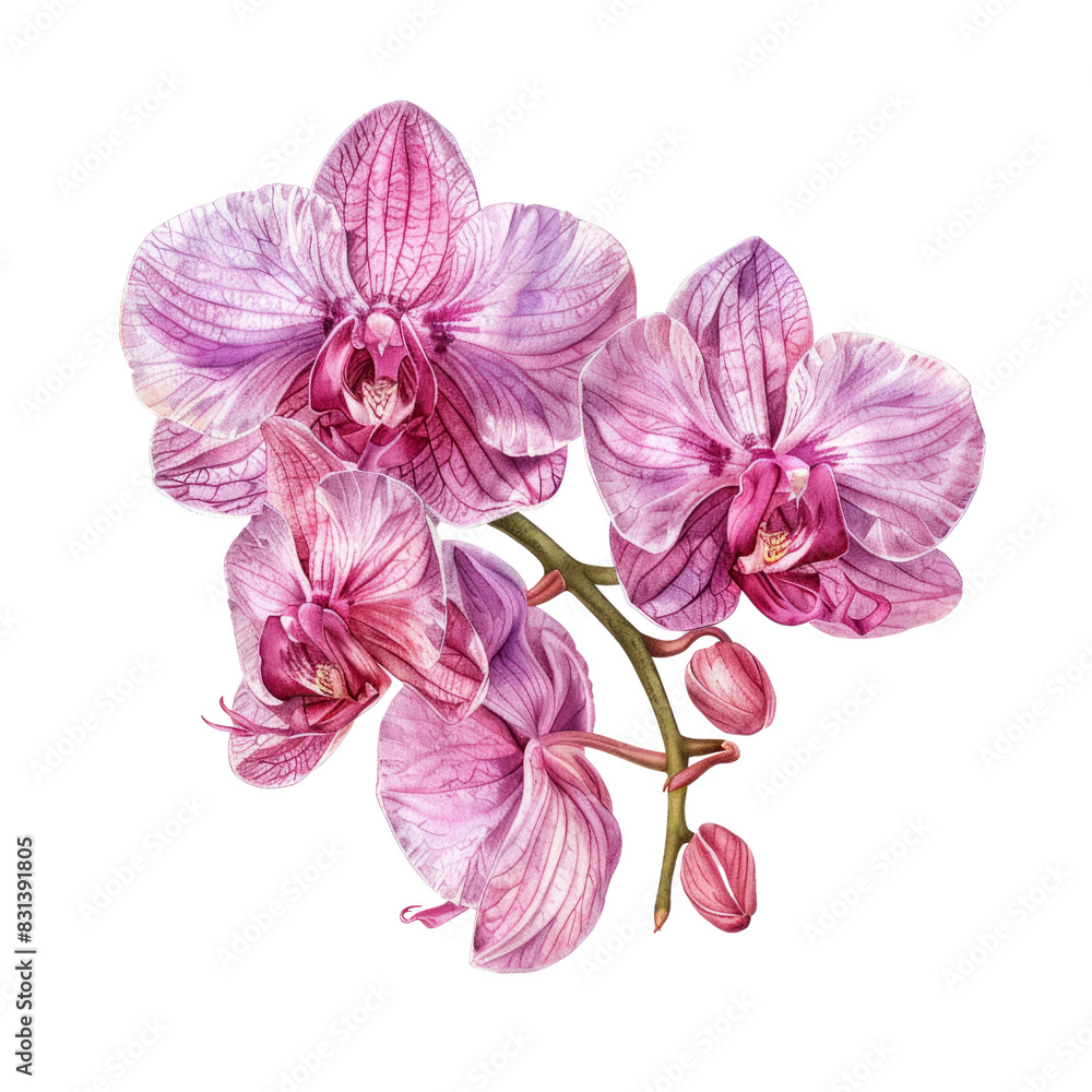 Pink orchid isolated on white background Pink orchid isolated on white background