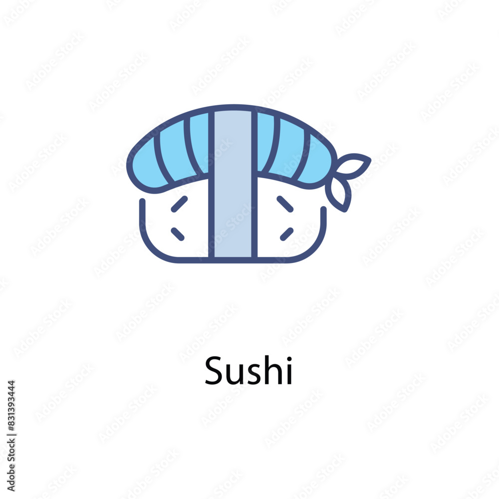 Fototapeta premium Sushi vector icon