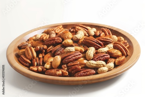 BBQ-Spiced Nut Mix in Rustic Bowl