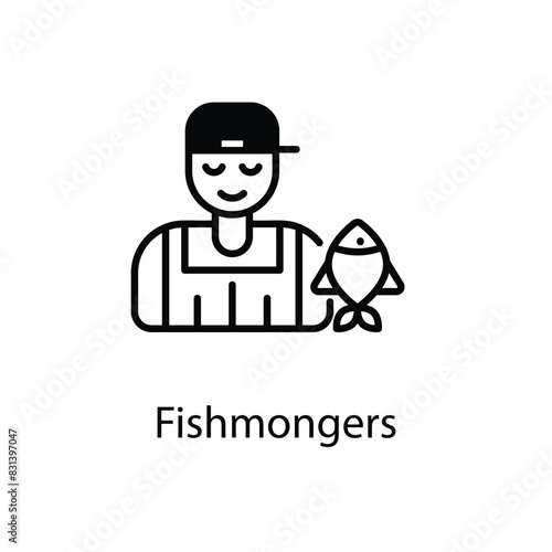Fishmongers vector icon