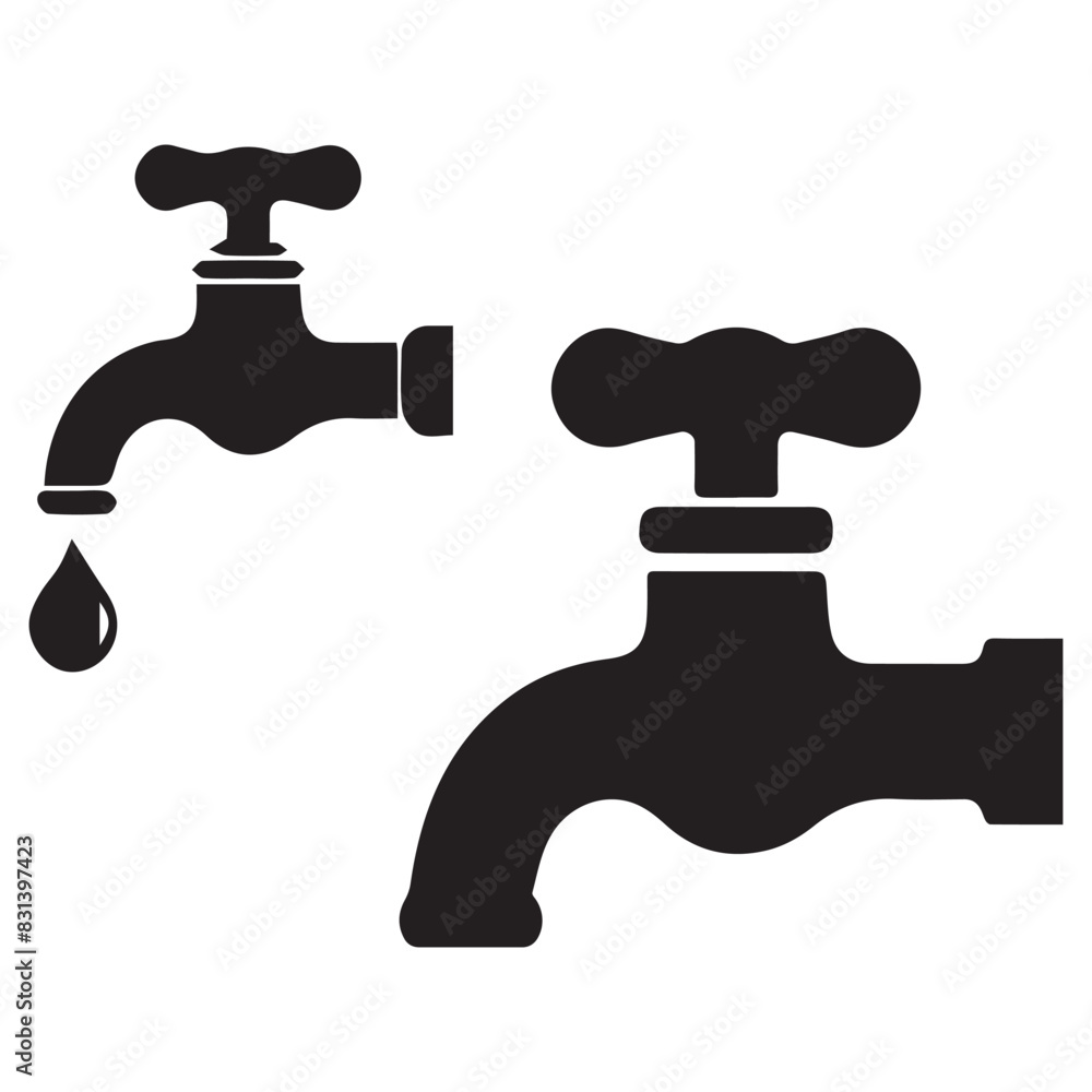 water faucet icon vectors illustration symbol design water faucet icon vectors illustration symbol design