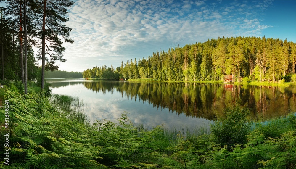 Tranquil Swedish Countryside Reflections Tranquil Swedish Countryside Reflections