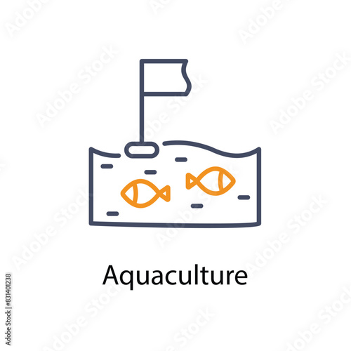 Aquaculture vector icon