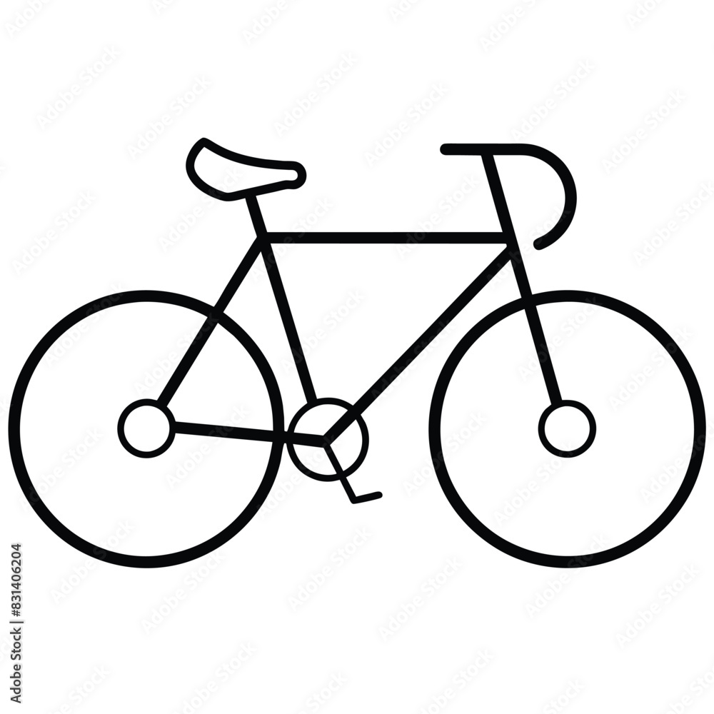 Bicycle line art vector silhouette Bicycle line art vector silhouette