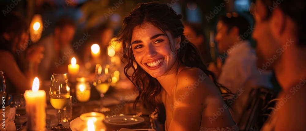 Bathed in the soft glow of candlelight, the intimate tableau of a shared meal unfolded, laughter and conversation dancing in the air Bathed in the soft glow of candlelight, the intimate tableau of a shared meal unfolded, laughter and conversation dancing in the air