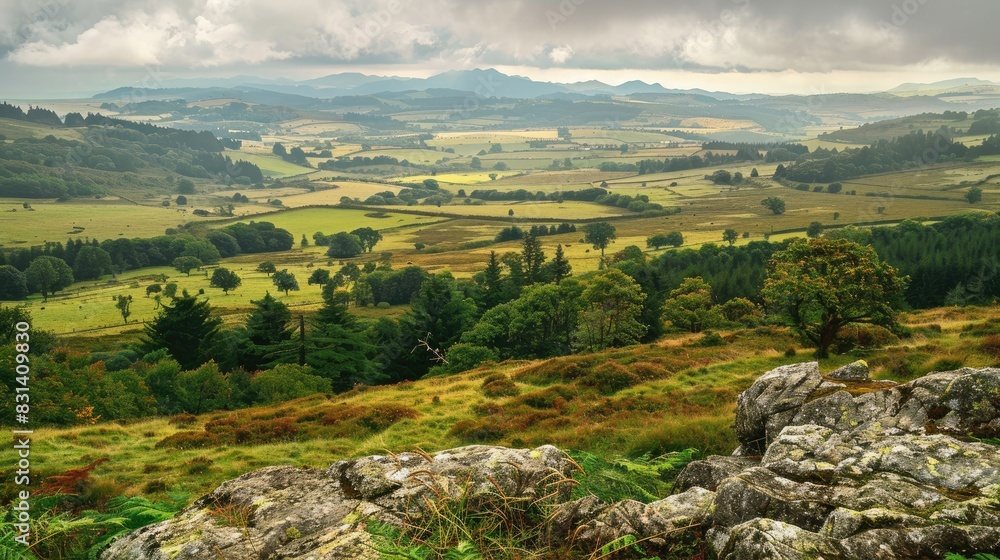Extensive landscape visible from the hill Extensive landscape visible from the hill