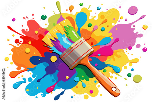 paint brush and paint