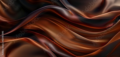 Elegant minimalist abstract background featuring delicate lines and rich jewel tones in a luxurious silk fabric concept, ideal for high-end branding