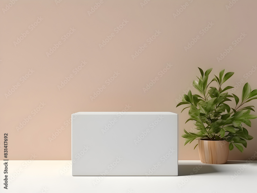 Beige creative modern mock up background for product presentation Beige creative modern mock up background for product presentation