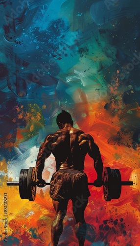 Wallpaper Mural Weightlifting Strength: Dynamic Background Banner for Fitness and Motivation Design Torontodigital.ca