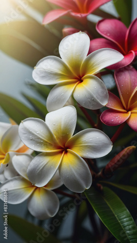 Gorgeous frangipani flower wallpaper.