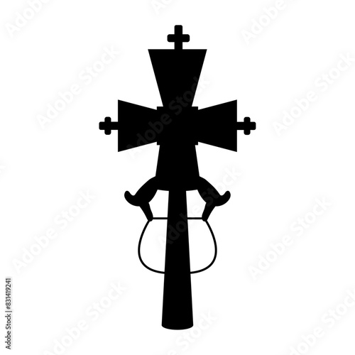 Authentic cross, Ethiopian Christian church, rare form.