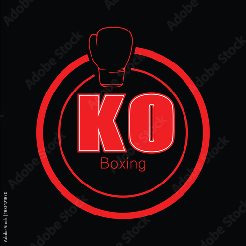 ko latter t shirt design icon