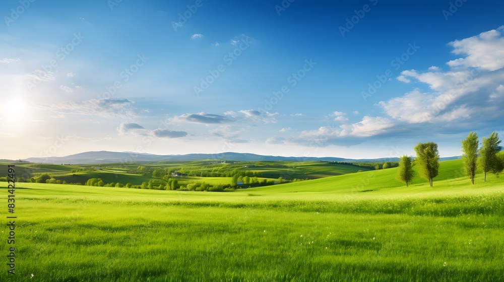 Green landscape with natural background