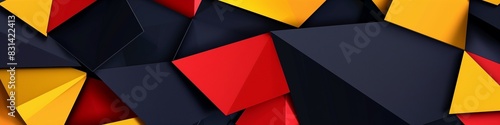 Modern abstract background with bold angular shapes in contrasting primary colors  ideal for technology and startup branding