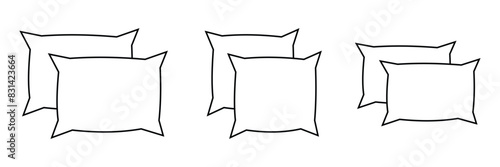 Pillow icon vector. Pillow sign and symbol. Comfortable fluffy pillow on white background.