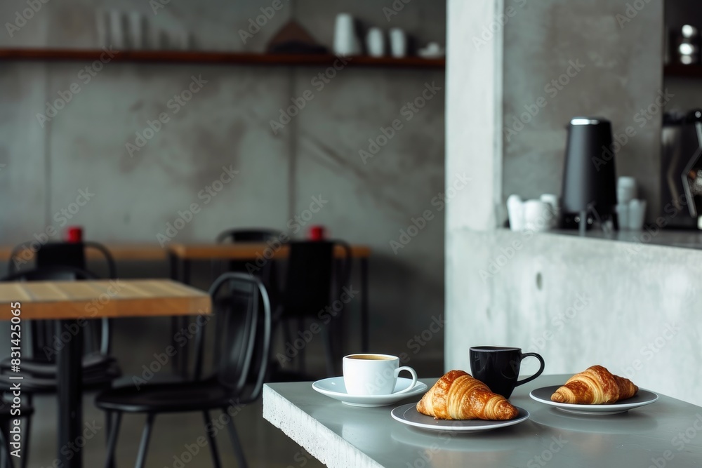 Concrete Elegance: Modern Café Aesthetic Concrete Elegance: Modern Café Aesthetic