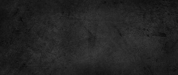 Dark grey textured concrete black wall background