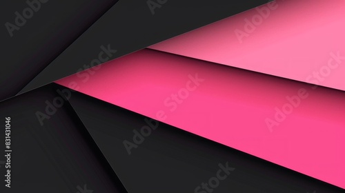 Modern-themed background with a combination of pink and black. Dynamic pink and black background. Feminine but also makes a bold and exclusive impression. photo