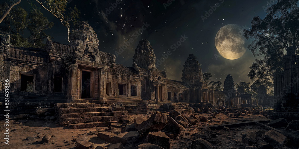 Angkor Thom at night At night Angkor Thom transfor_002