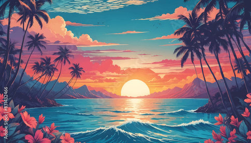 hawaii island vector illustration