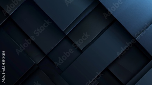An abstract background with several black blocks randomly arranged together. A three-dimensional background of black blocks in a random arrangement. photo
