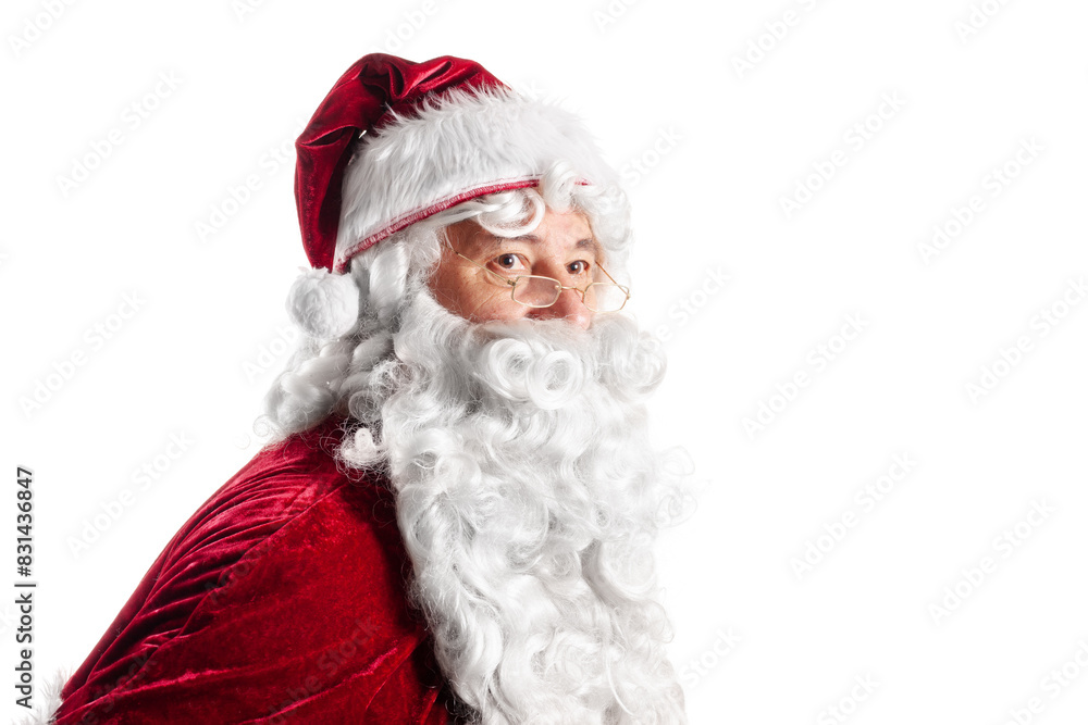 santa claus studio portrait on white background santa claus studio portrait on white background