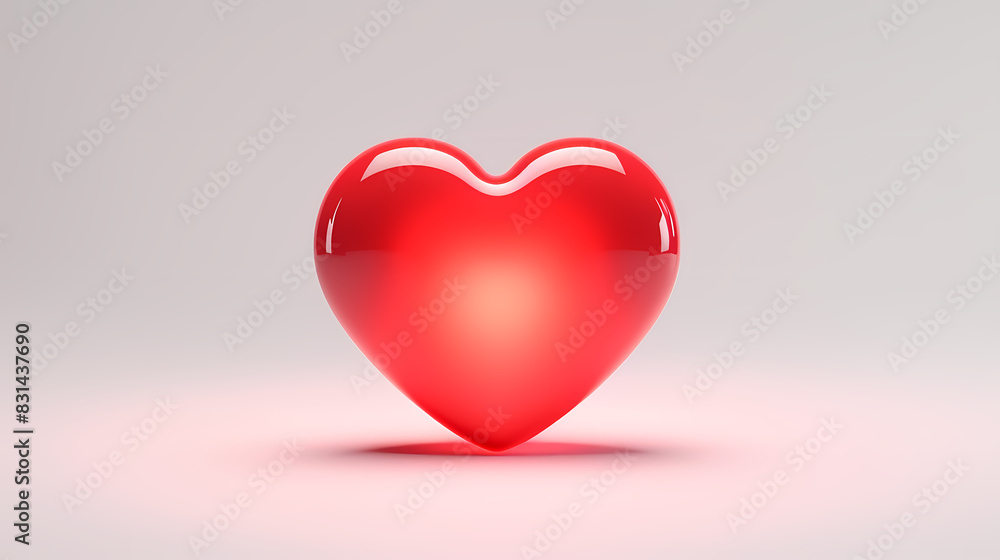 3D rendering of red heart