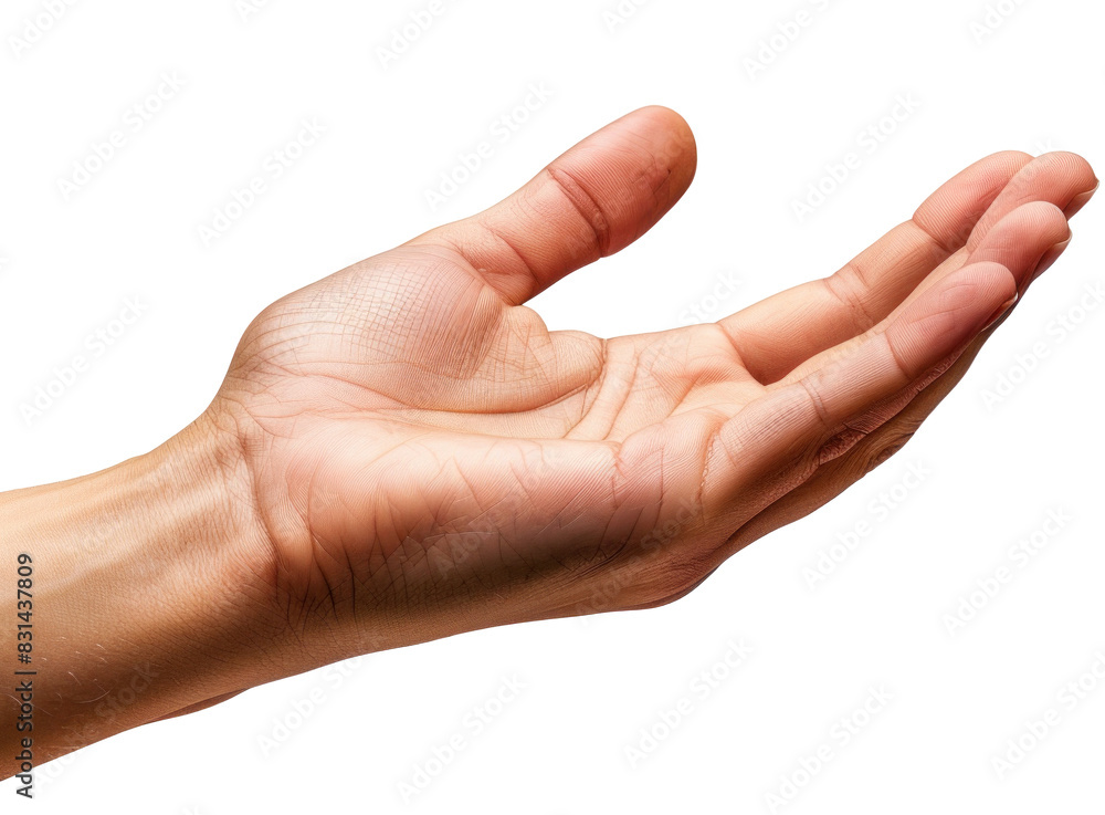 Open Palmed Hand Gesture on Transparent Background Open Palmed Hand Gesture on Transparent Background