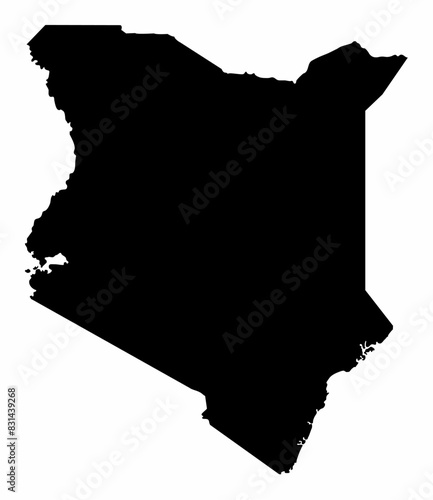 Kenya silhouette map
