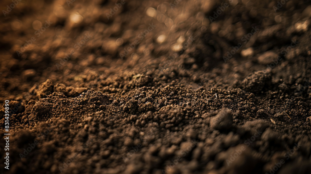 Close-Up View of Rich Soil Texture. Generative AI Close-Up View of Rich Soil Texture. Generative AI