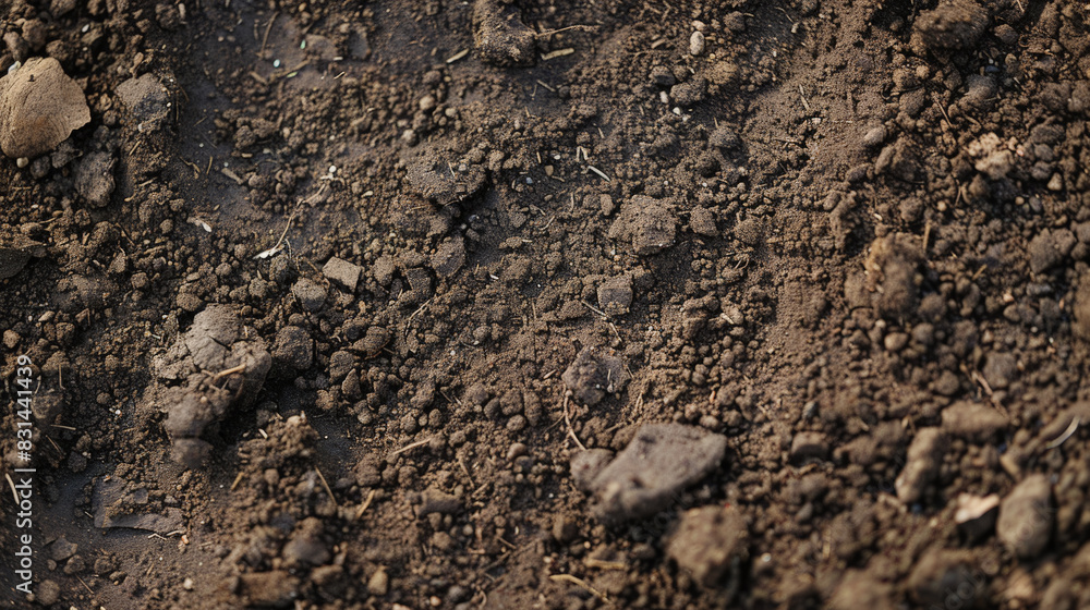 Close-Up View of Rich Soil Texture. Generative AI Close-Up View of Rich Soil Texture. Generative AI