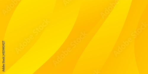 Modern yellow banner background. Graphic design banner pattern background template with dynamic wave shapes