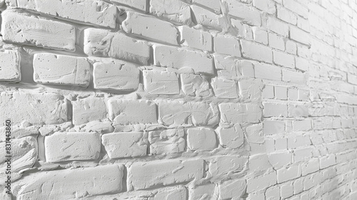 Obraz na płótnie white brick wall w salonie