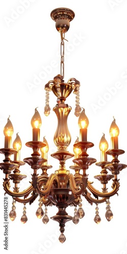 Chandelier Light Fixture. Illuminating Construction for Home Interior Decoration