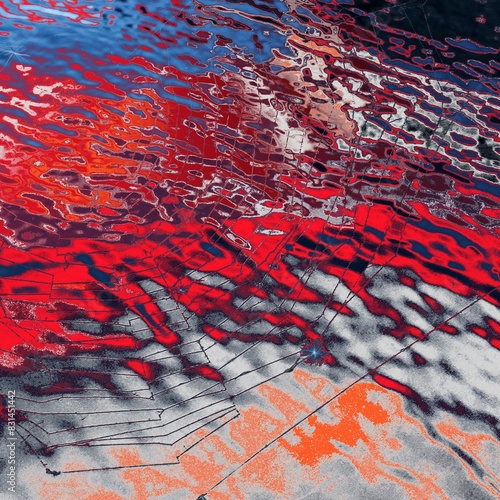 multicolored lines and abstract shapes