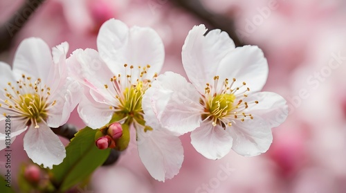 close up photo sakura pink cherry blossoms in the spring season