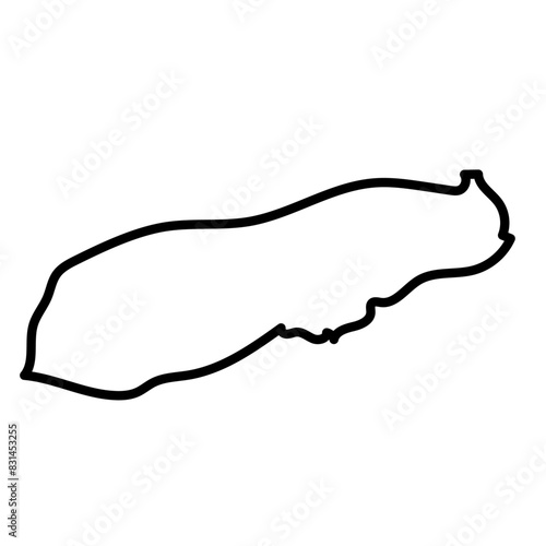 Liquiçá map illustration with line
