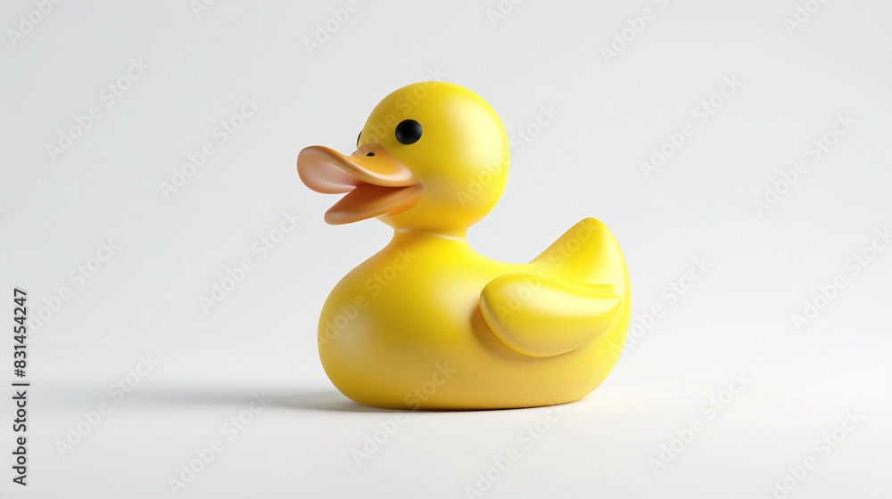 Yellow rubber duck on a white background Yellow rubber duck on a white background