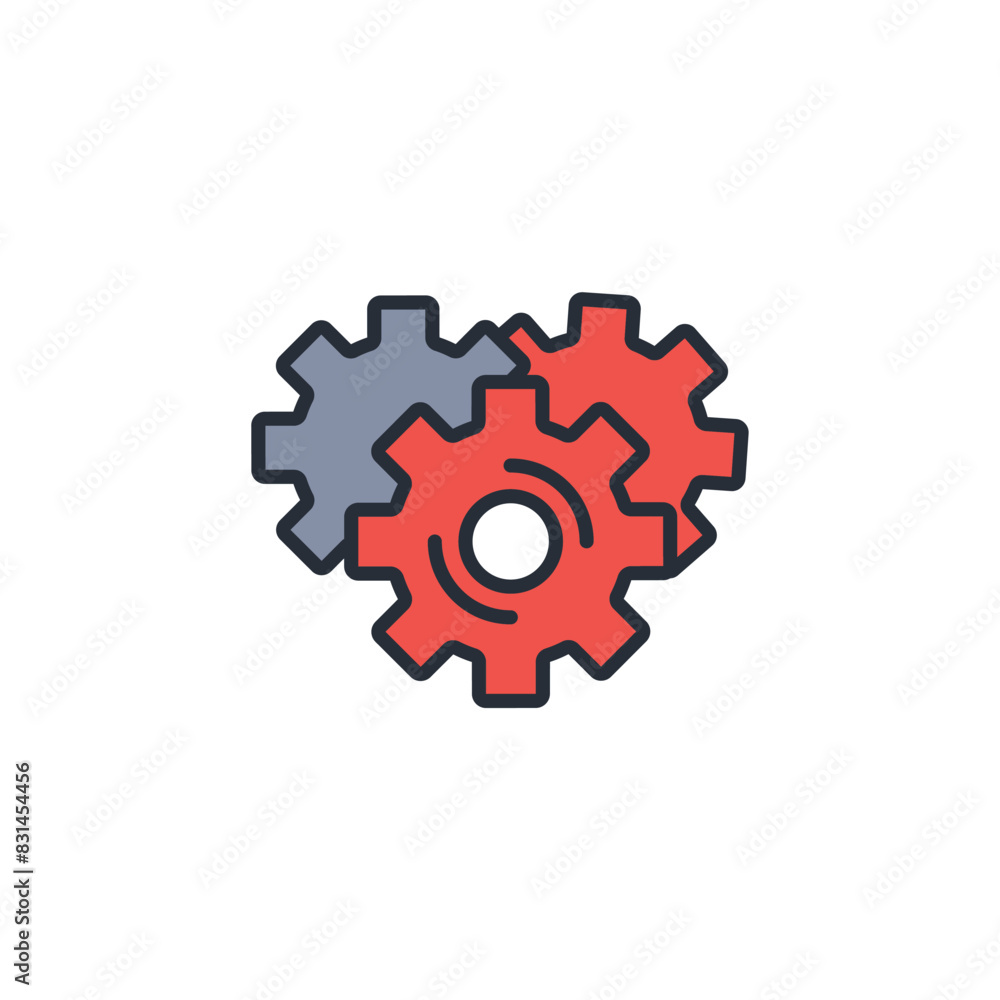 Gear icon. vector.Editable stroke.linear style sign for use web design,logo.Symbol illustration. Gear icon. vector.Editable stroke.linear style sign for use web design,logo.Symbol illustration.