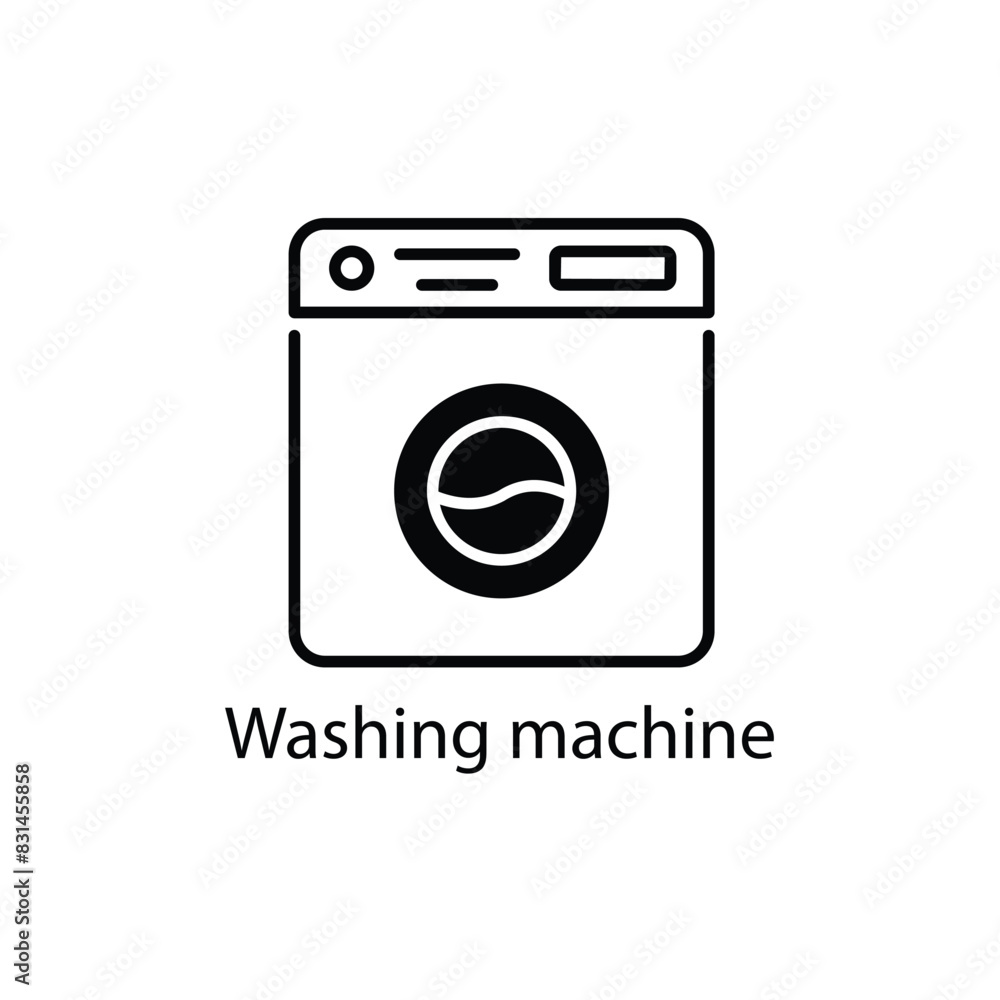 Washing machine vector icon Washing machine vector icon