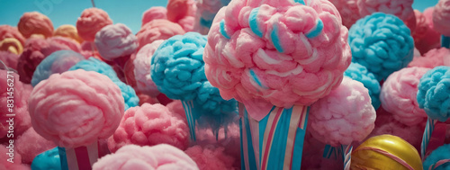 Magical cotton candy realm.