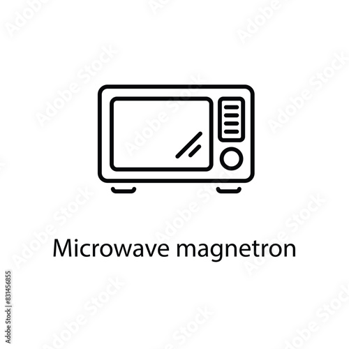 Microwave magnetron vector icon