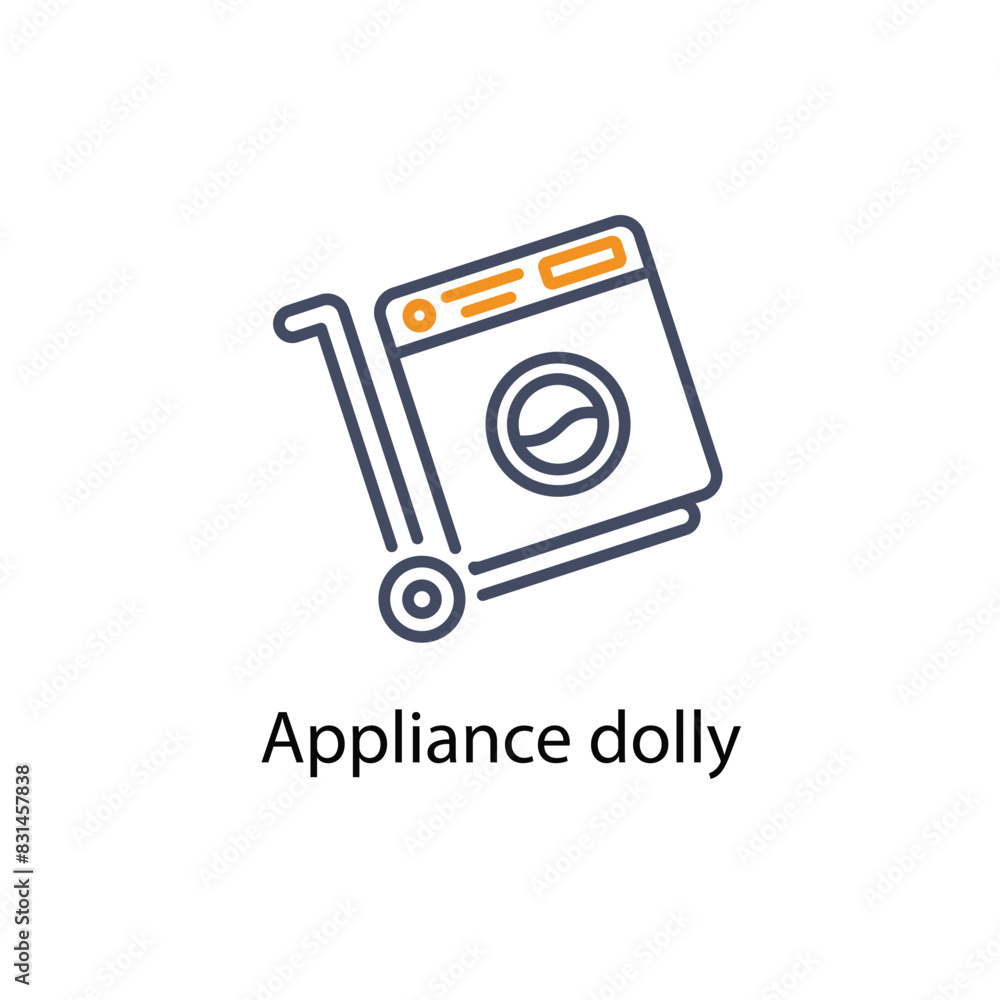 Appliance dolly vector icon