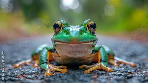 Frog Sitting in Rain