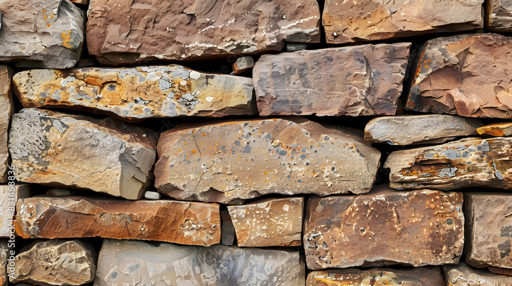 a close-up of a textured stone wall or structure a close-up of a textured stone wall or structure