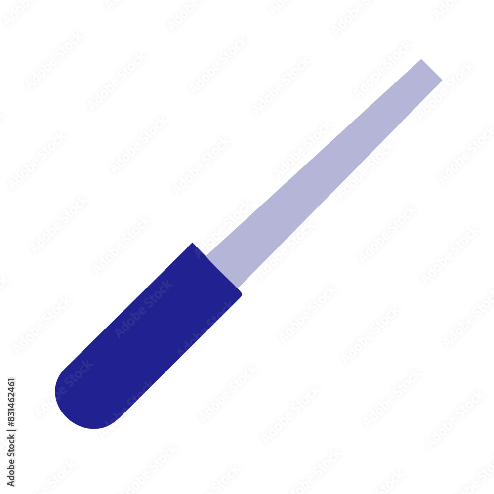 Simple Vector Illustration of a Blue Handled Chisel Simple Vector Illustration of a Blue Handled Chisel