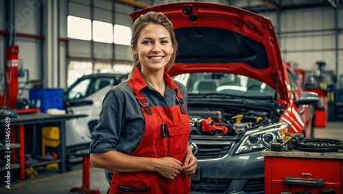 Auto Mechanic at Work in Vehicle Repair Shop