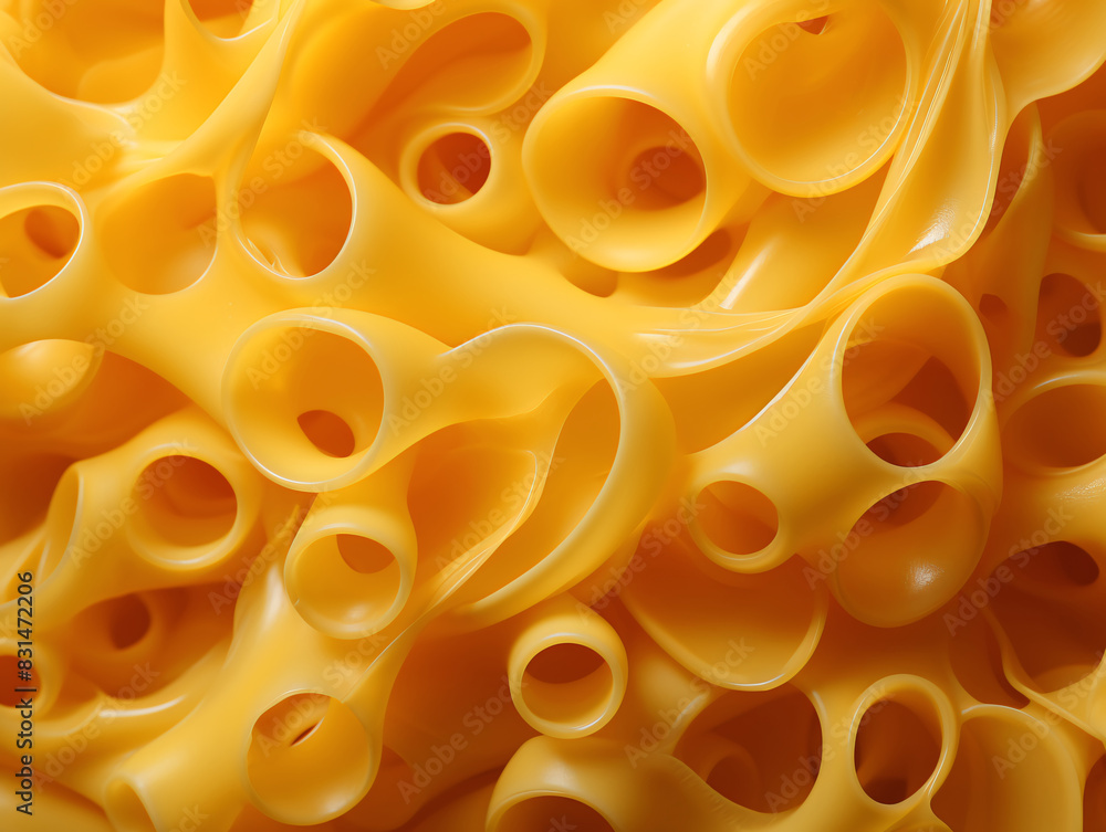 Cheese texture with holes close up Cheese texture with holes close up