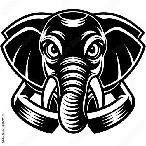 Wallpaper Mural elephant head vector illustration Torontodigital.ca